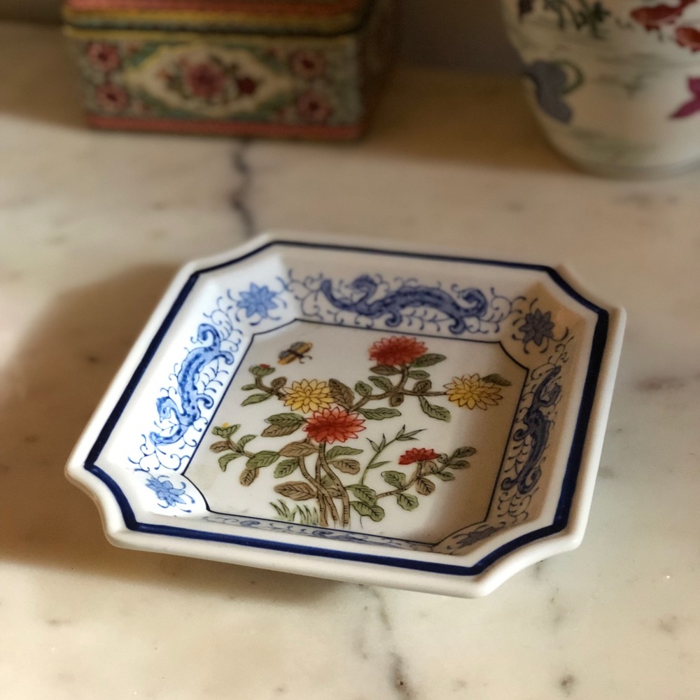 Vintage Porcelain Oriental Tray
